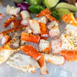 Today Gourmet Foods of NC - Giant Alaskan Red King Crab Broken Pieces (Knuckles, Claws, Legs) - 2 Pounds (1-2lb. Package)